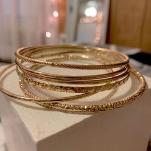 6 gold bangles ✨